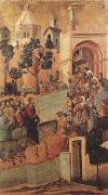 Duccio di Buoninsegna Christ Entering Jerusalem (mk08) oil on canvas